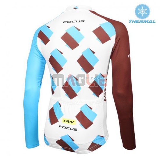 Maglia Ag2rla manica lunga 2016 bianco e marrone